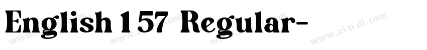 English 157 Regular字体转换